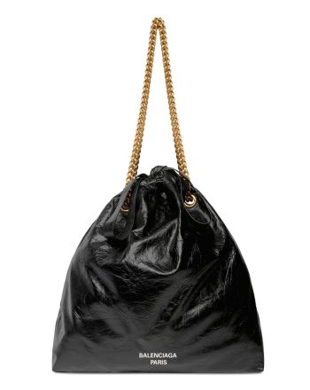 Balenciaga Crush Medium Tote Bag Black