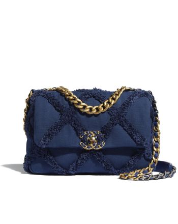 Chanel 19 Flap Bag AS1160 Dark Blue